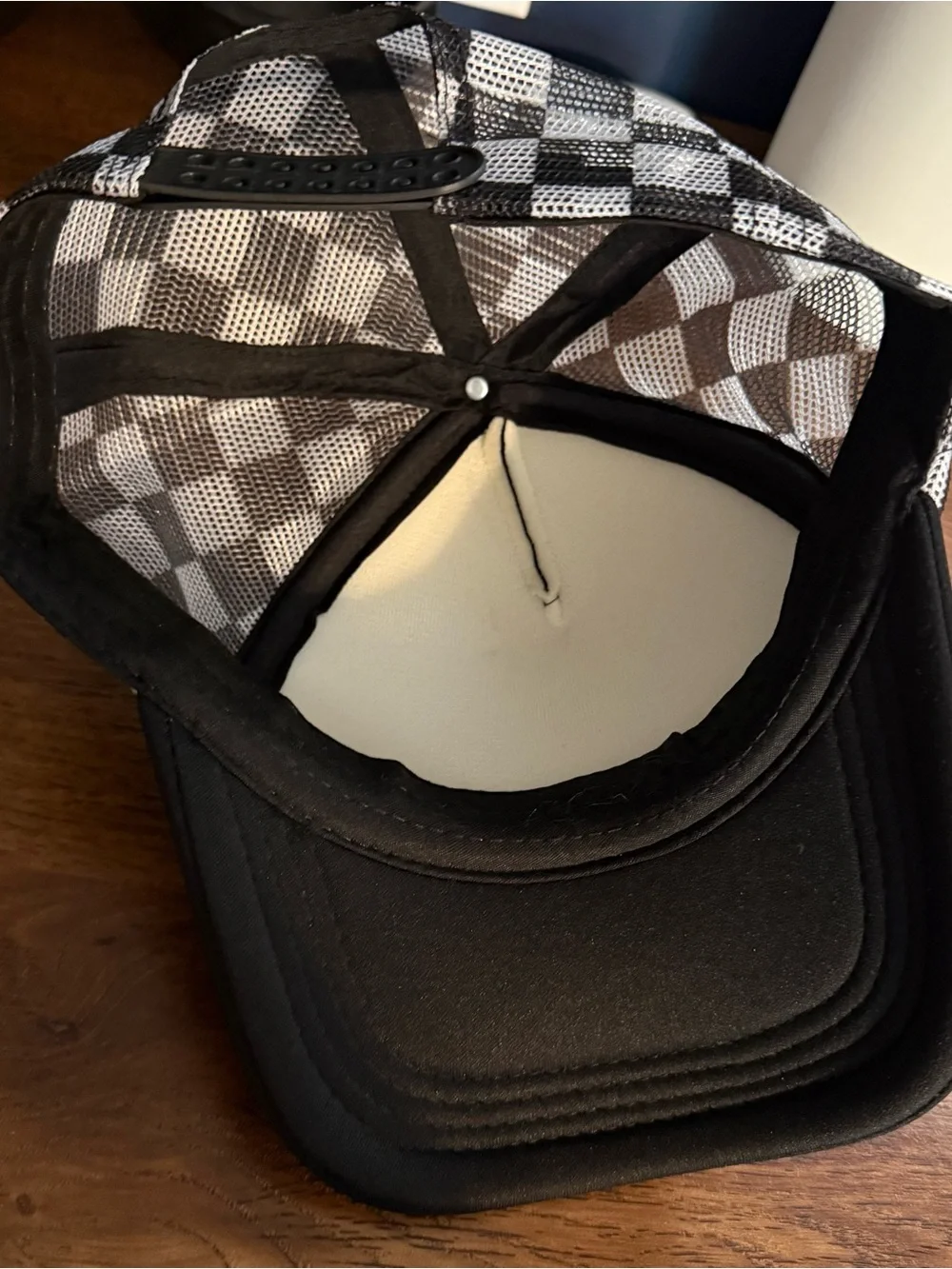 Checkered Checker Black and White Trucker Hat NEW WITHOUT TAGS! Emo Alternative